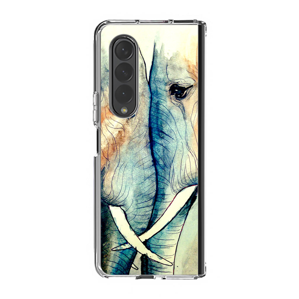 Elephants Sadness Samsung Galaxy Z Fold 3 Case