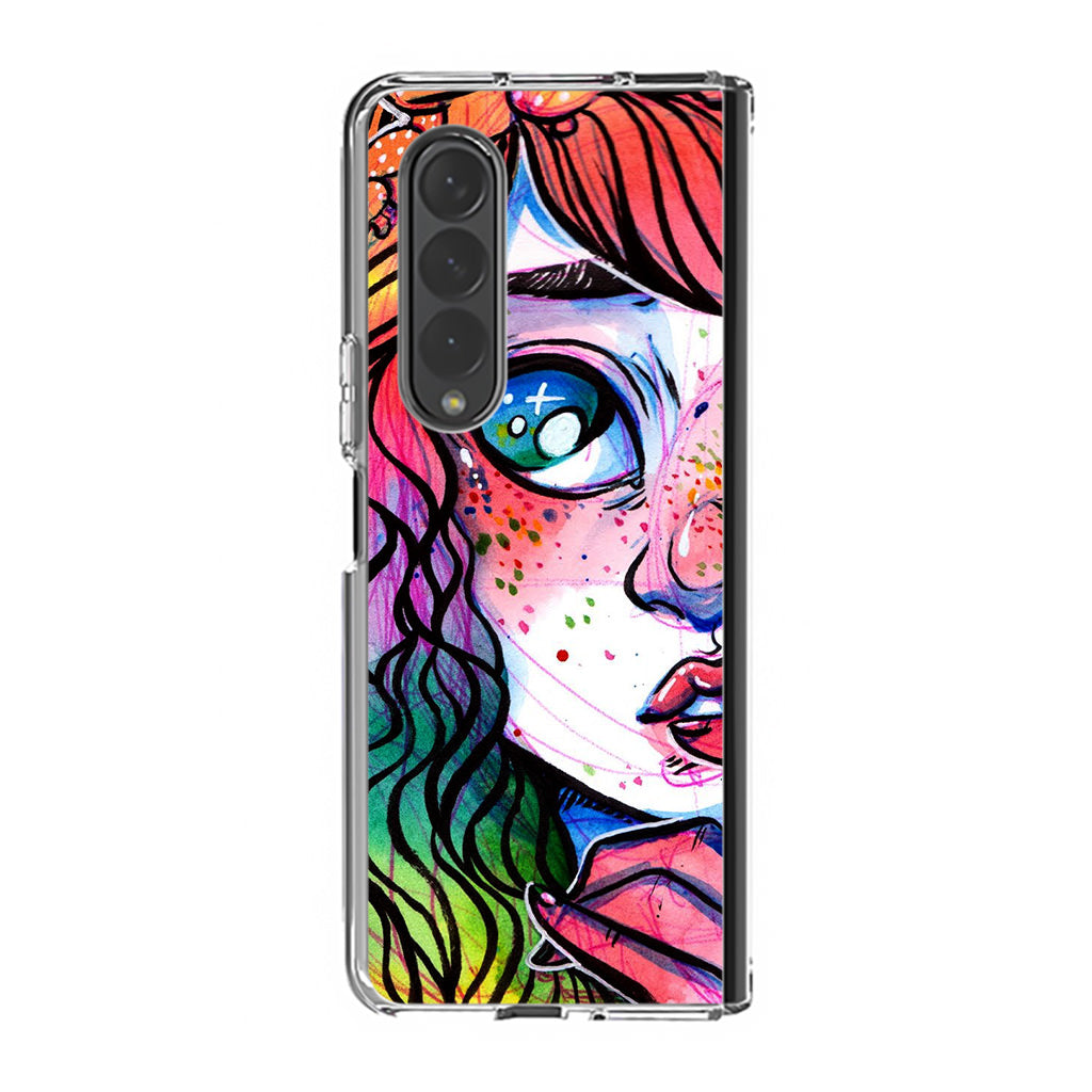 Eyes And Braids Samsung Galaxy Z Fold 3 Case