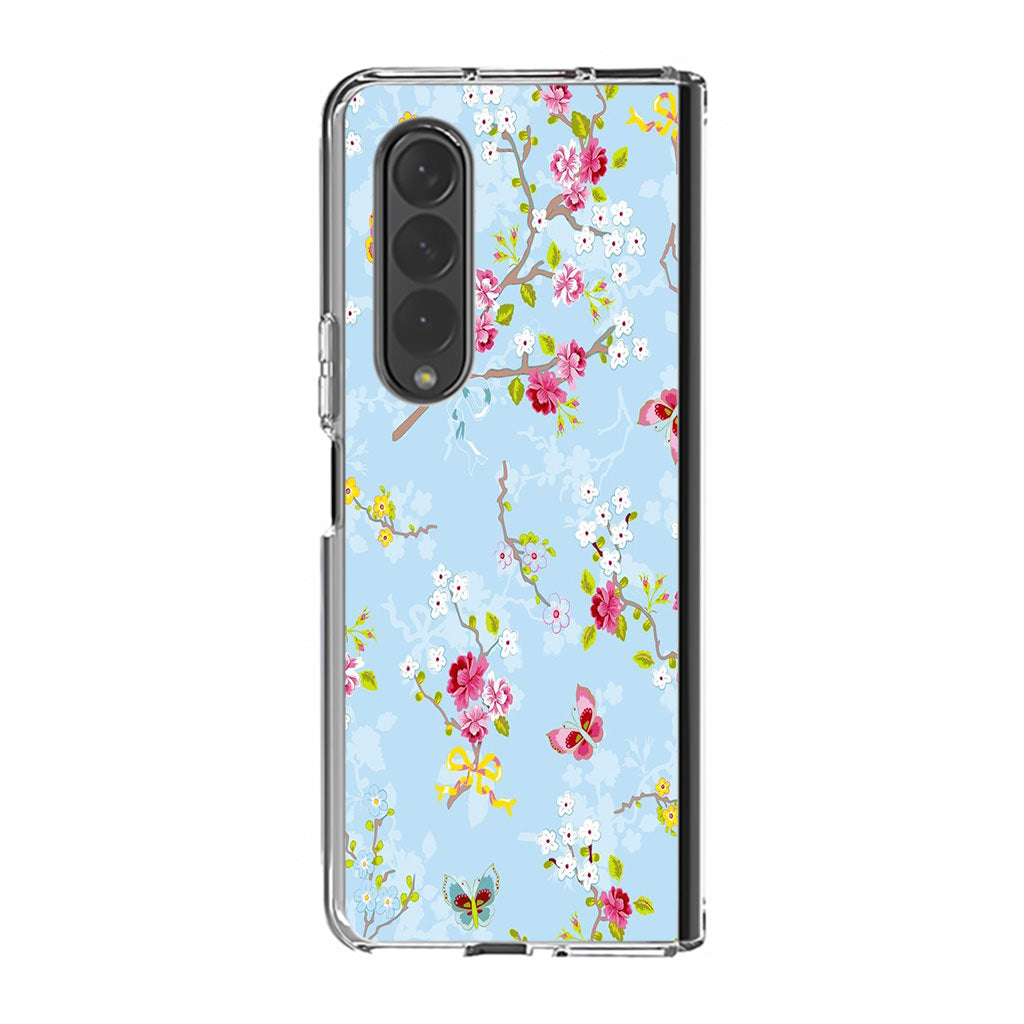 Floral Summer Wind Samsung Galaxy Z Fold 3 Case