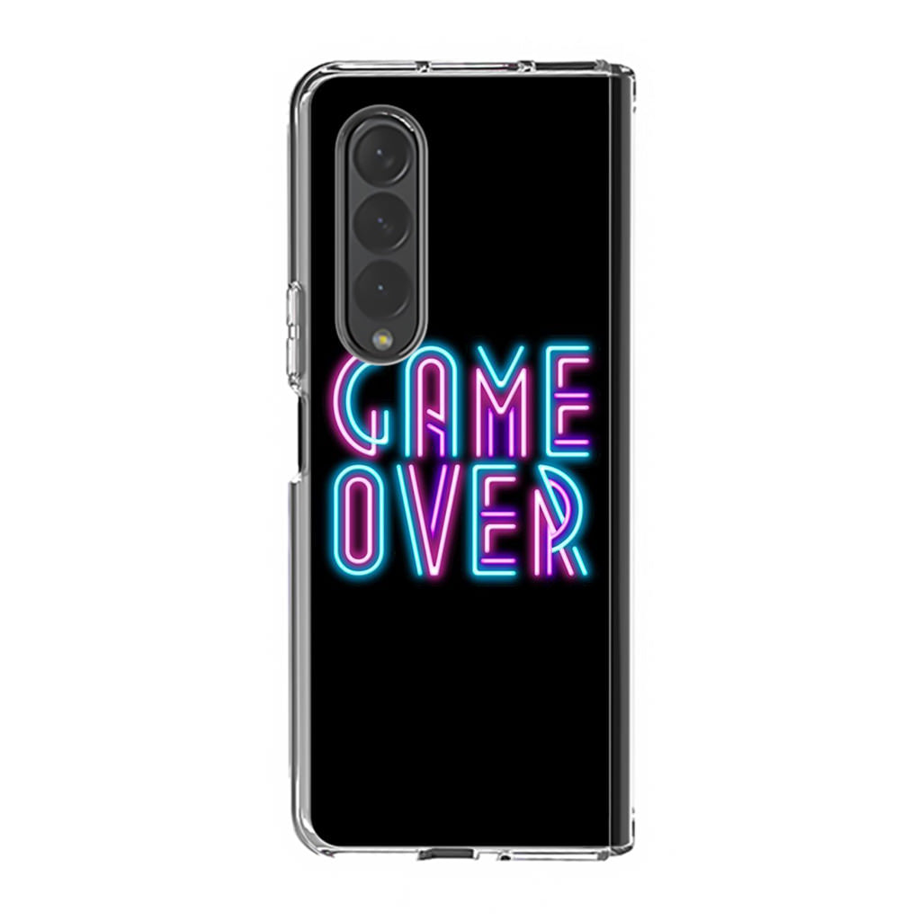 Game Over Neon Samsung Galaxy Z Fold 3 Case