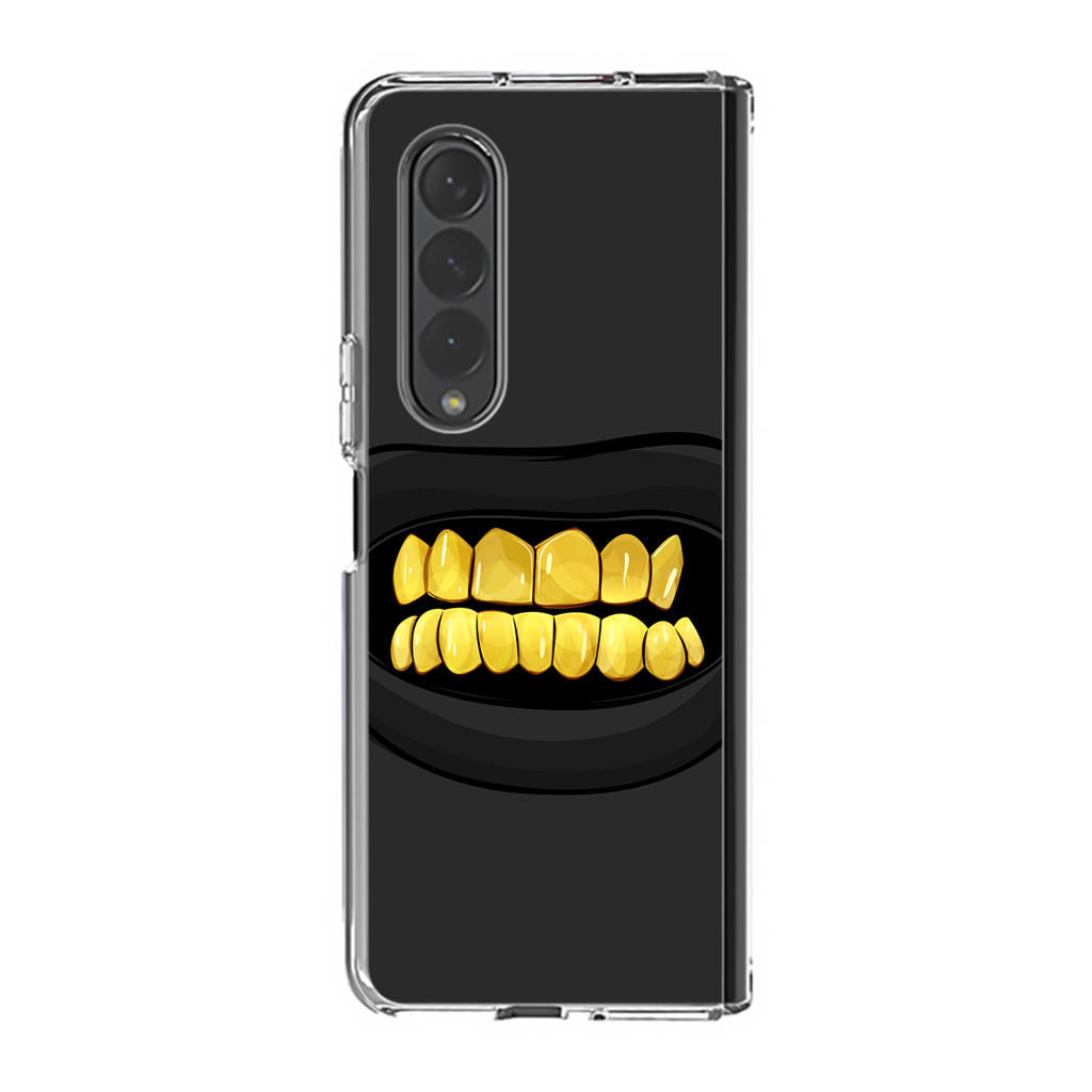 Gold Grillz Samsung Galaxy Z Fold 3 Case