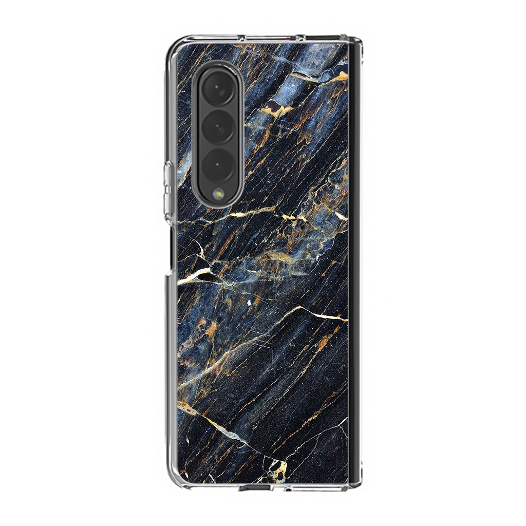 Golden Black Marble Samsung Galaxy Z Fold 3 Case