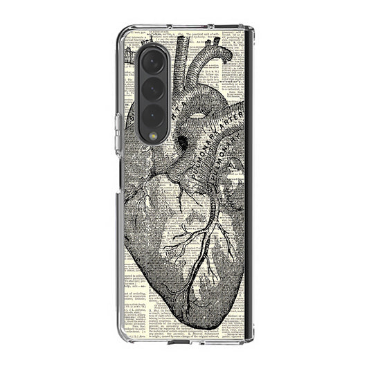 Heart Book Art Samsung Galaxy Z Fold 3 Case