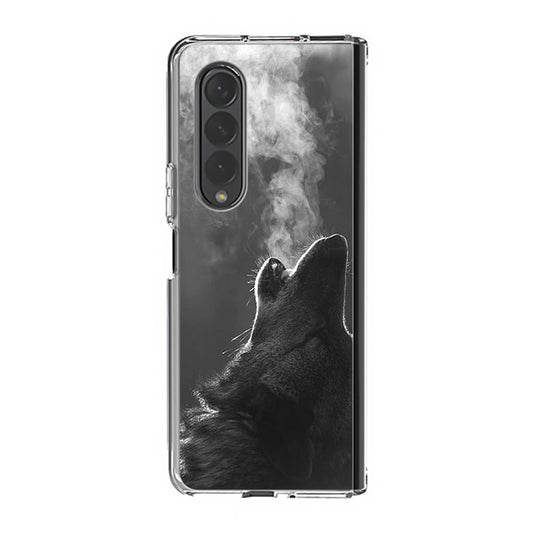 Howling Wolves Black and White Samsung Galaxy Z Fold 3 Case