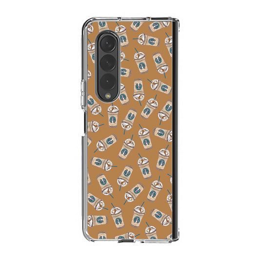 Iced Cappuccinos Lover Pattern Samsung Galaxy Z Fold 3 Case