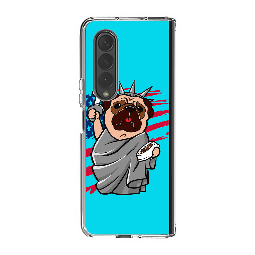 Independence Day Pug Samsung Galaxy Z Fold 3 Case