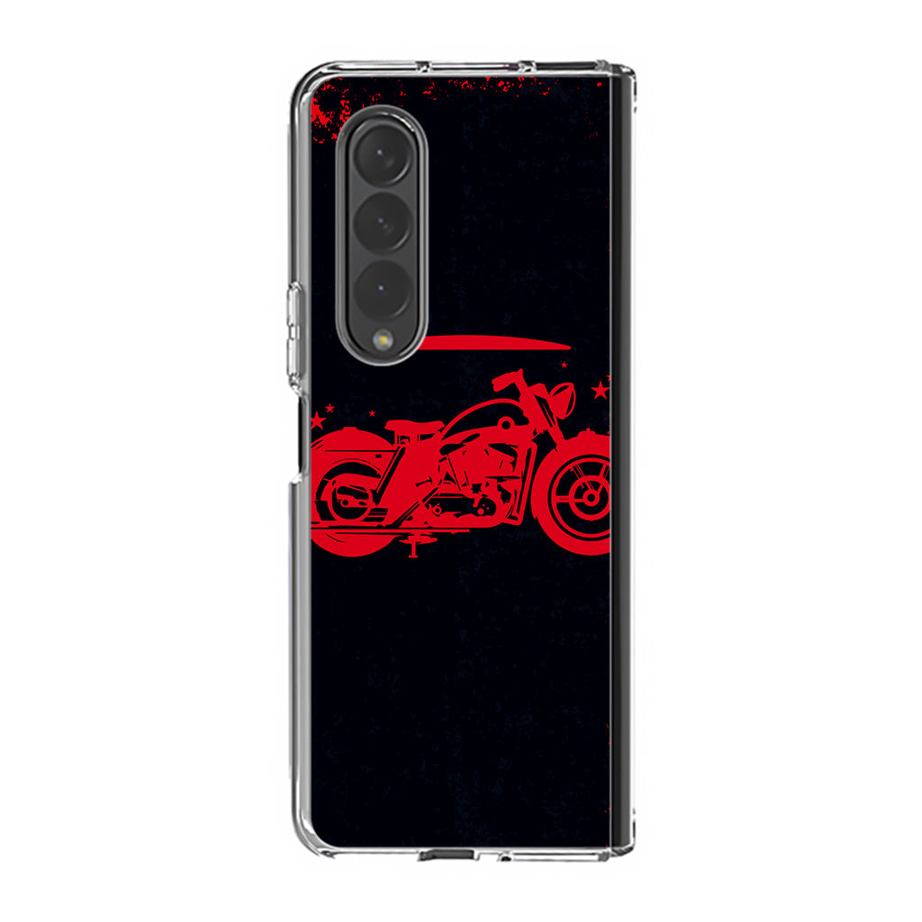 Motorcycle Red Art Samsung Galaxy Z Fold 3 Case