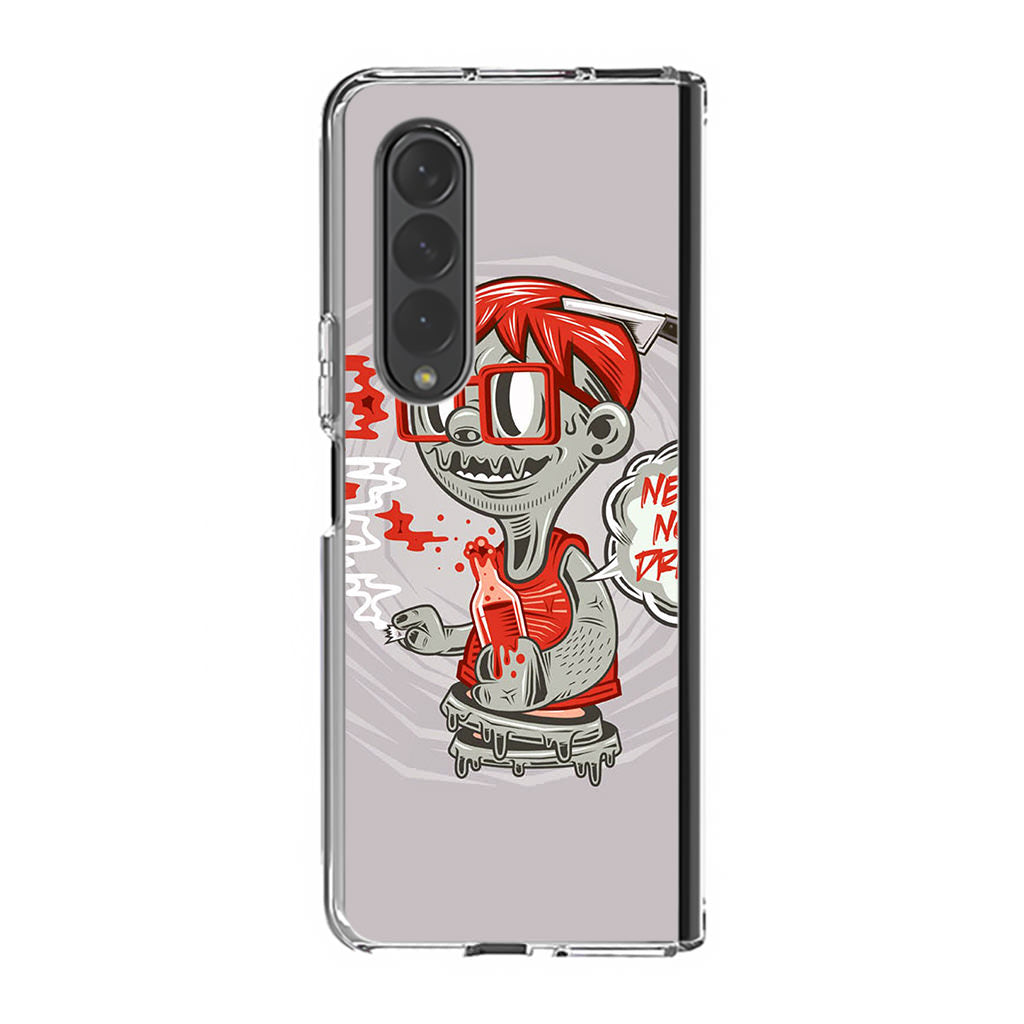 Nerd Not Drunk Zombie Samsung Galaxy Z Fold 3 Case