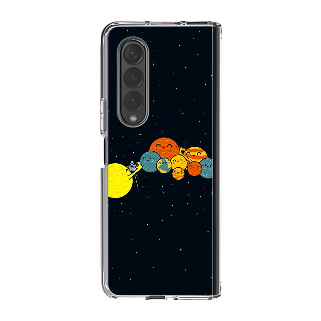 Planet Cute Illustration Samsung Galaxy Z Fold 3 Case