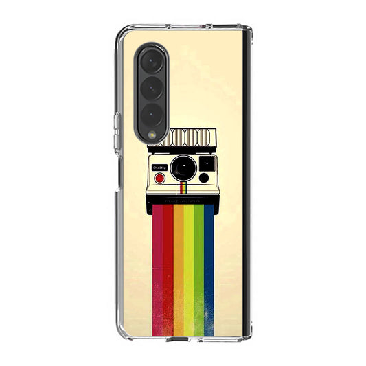 Polaroid Camera Colorful Rainbow Samsung Galaxy Z Fold 3 Case