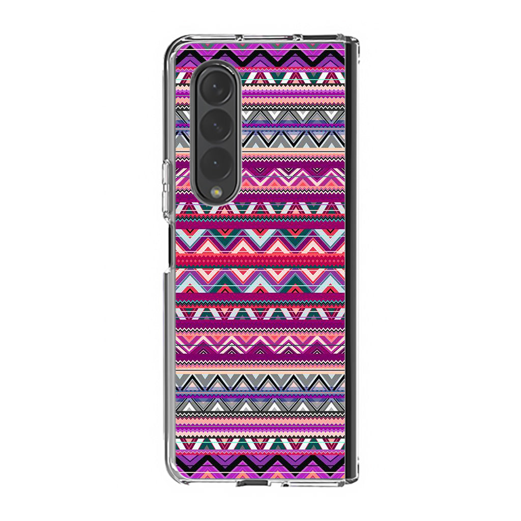 Purple Aztec Art Samsung Galaxy Z Fold 3 Case