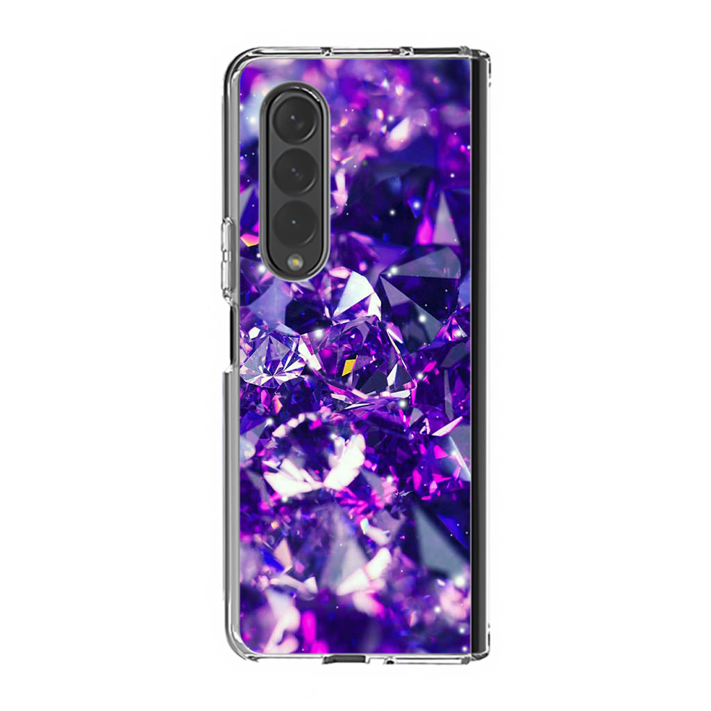 Purple Crystal Samsung Galaxy Z Fold 3 Case