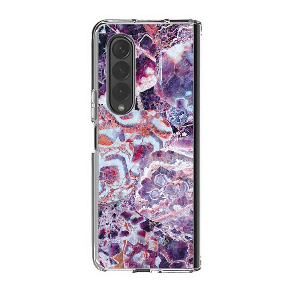 Purple Marble Samsung Galaxy Z Fold 3 Case