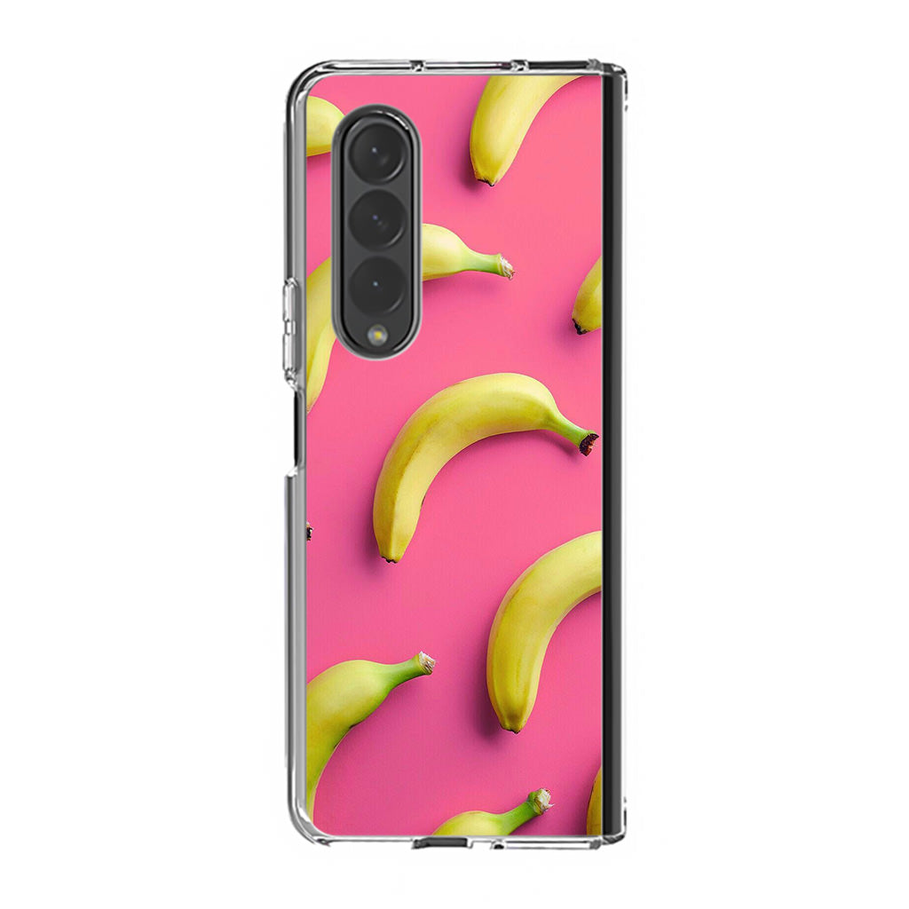 Real Bananas Fruit Pattern Samsung Galaxy Z Fold 3 Case