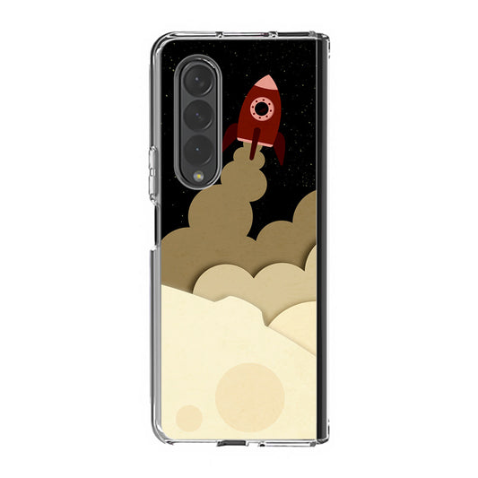 Rocket Ship Samsung Galaxy Z Fold 3 Case