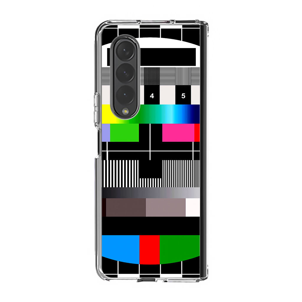 Scheme Pause TV Colorful Mesh Samsung Galaxy Z Fold 3 Case