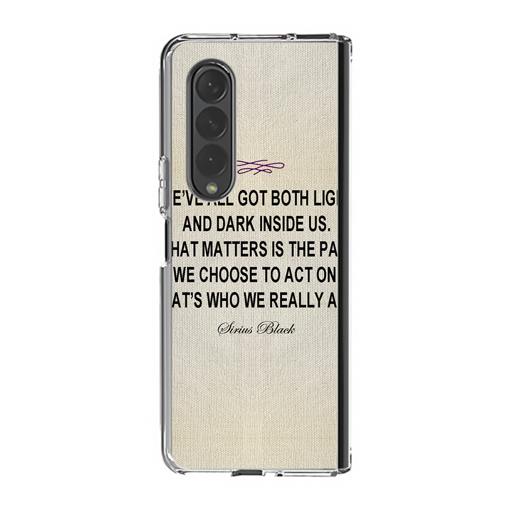 Sirius Black Quote Samsung Galaxy Z Fold 3 Case