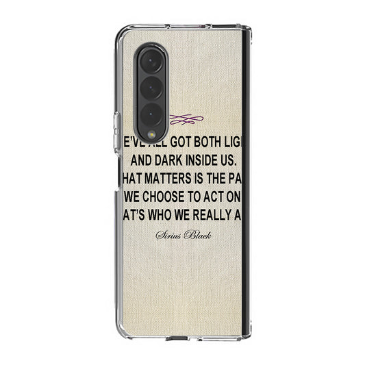 Sirius Black Quote Samsung Galaxy Z Fold 4 Case