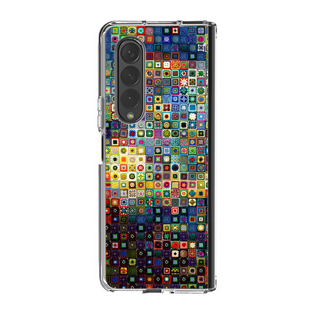 Starry Night Tiles Samsung Galaxy Z Fold 3 Case