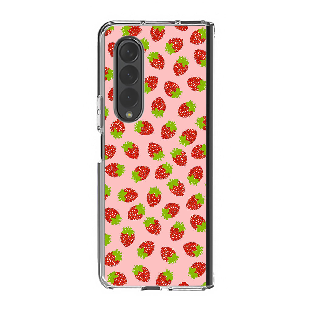 Strawberries Pattern Samsung Galaxy Z Fold 3 Case