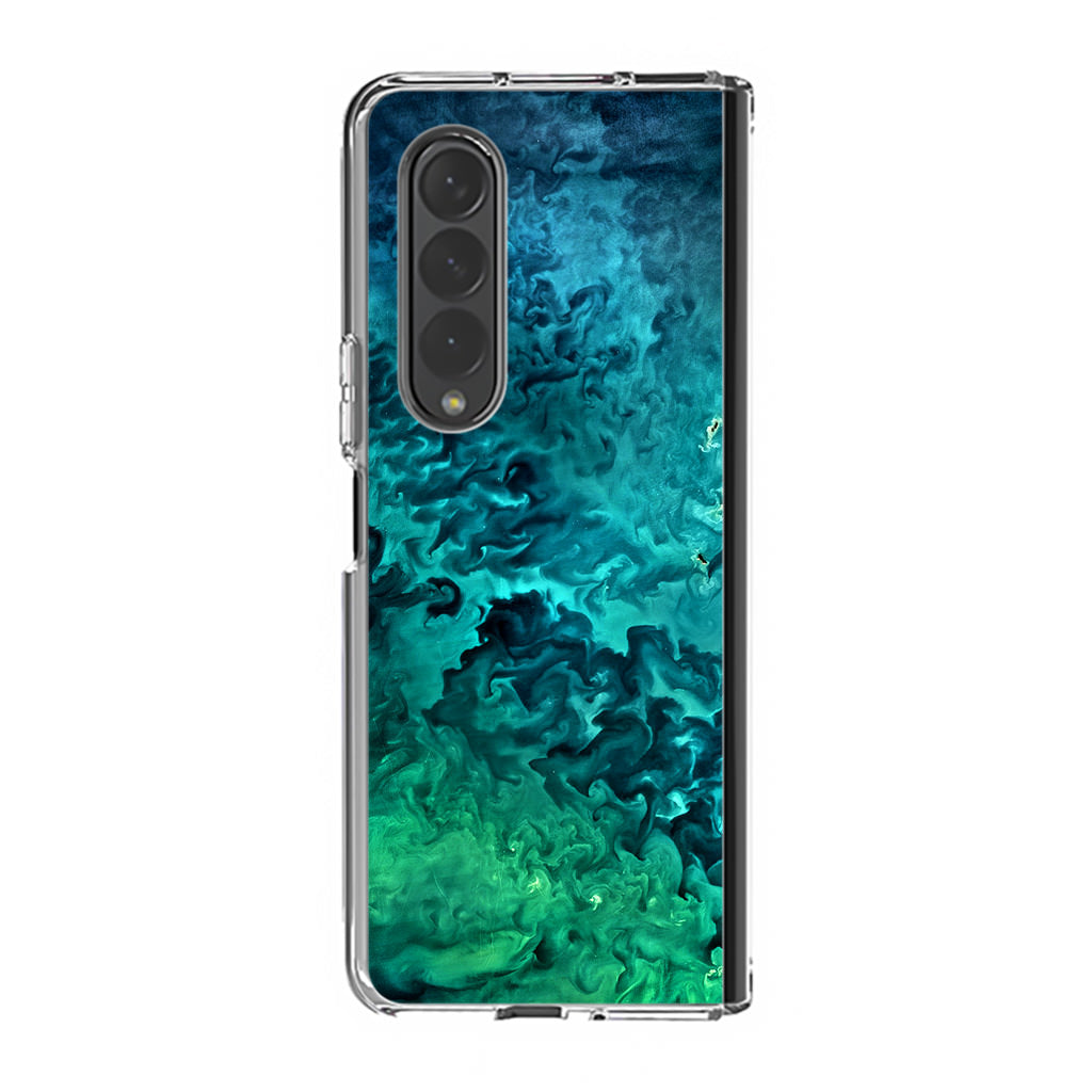 Swirls In The Yellow Sea Samsung Galaxy Z Fold 3 Case