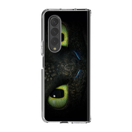 Toothless Dragon Eyes Close Up Samsung Galaxy Z Fold 4 Case