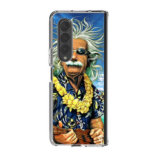 Albert Enstein On Vacation Samsung Galaxy Z Fold 3 Case