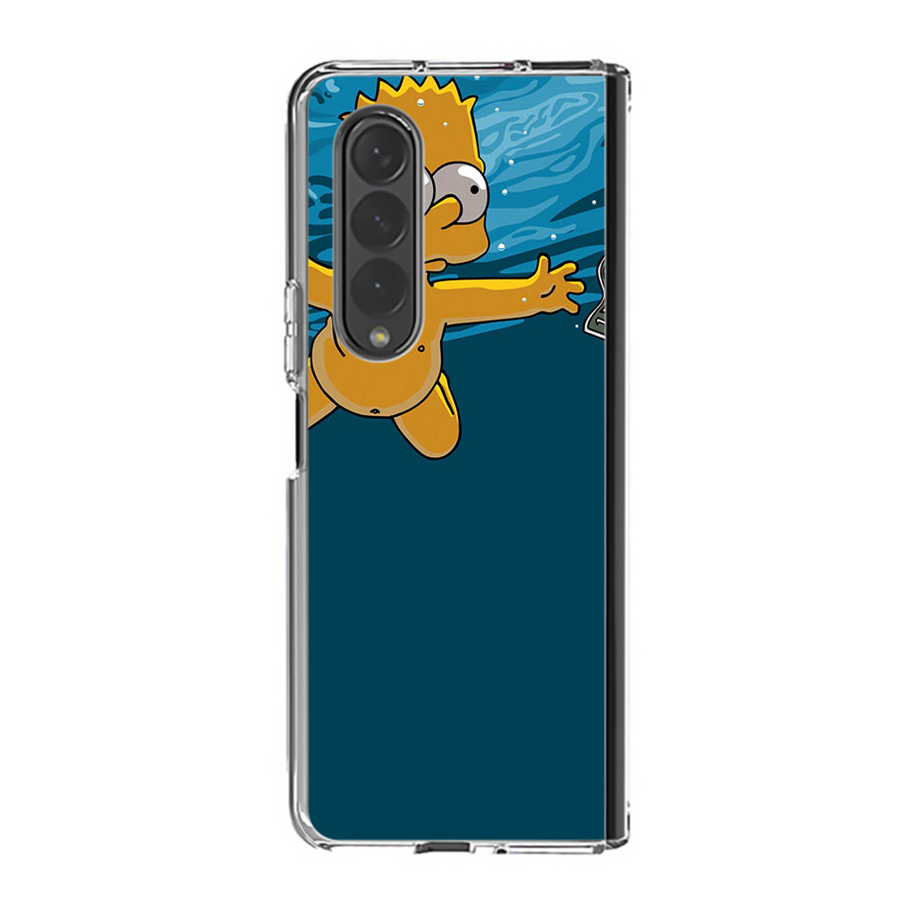 Bart Swimming For Money Samsung Galaxy Z Fold 3 Case