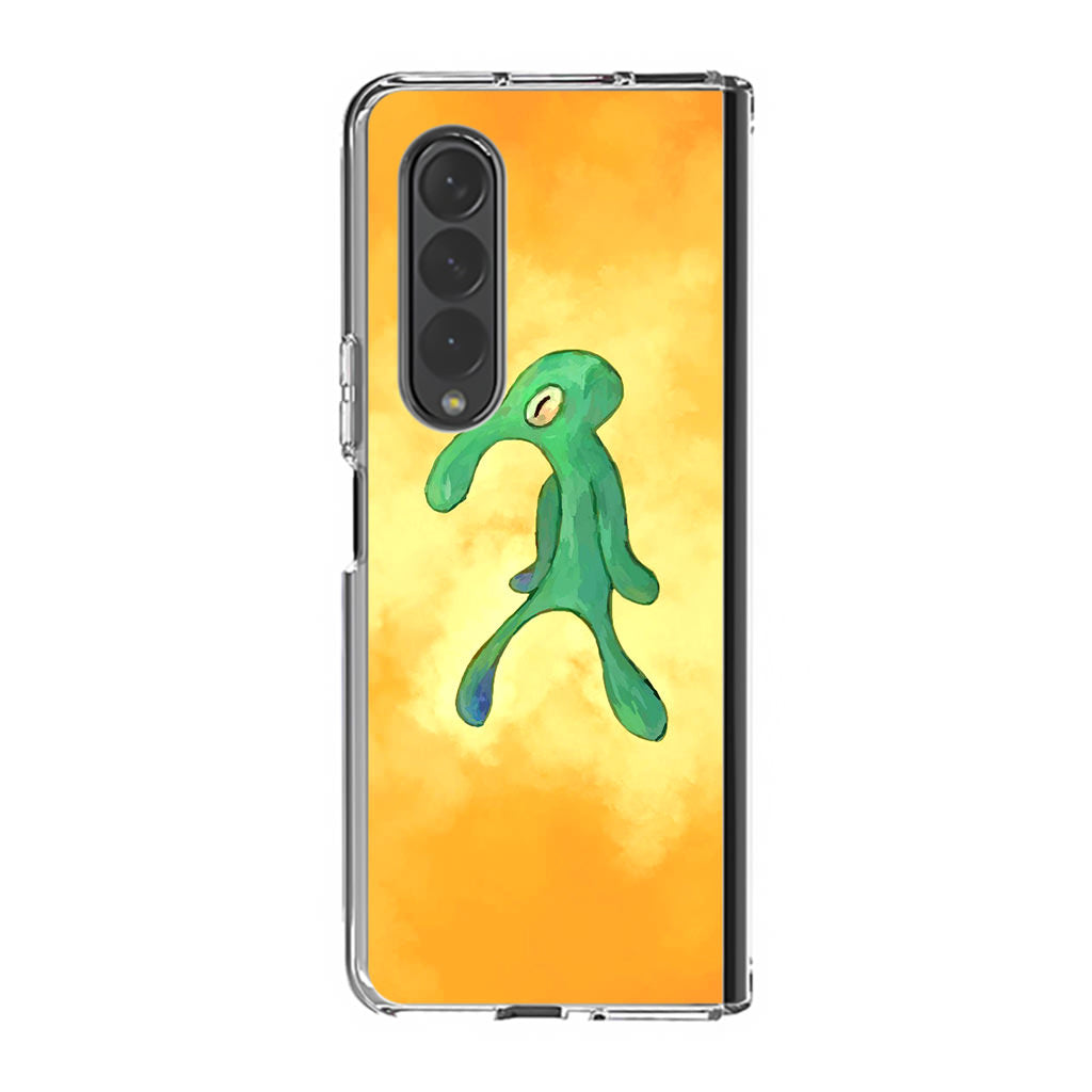 Bold and Brash Squidward Painting Samsung Galaxy Z Fold 3 Case