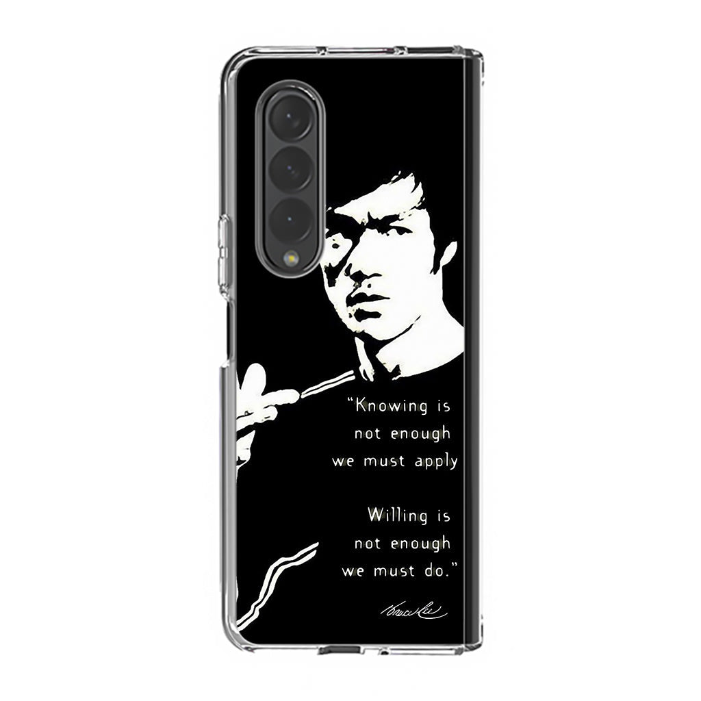 Bruce Lee Quotes Samsung Galaxy Z Fold 3 Case