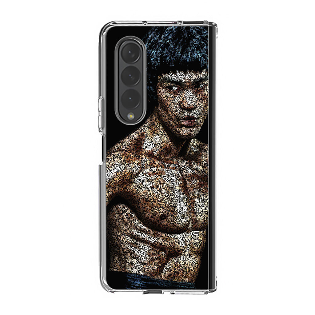 Bruce Lee Typograph Samsung Galaxy Z Fold 3 Case