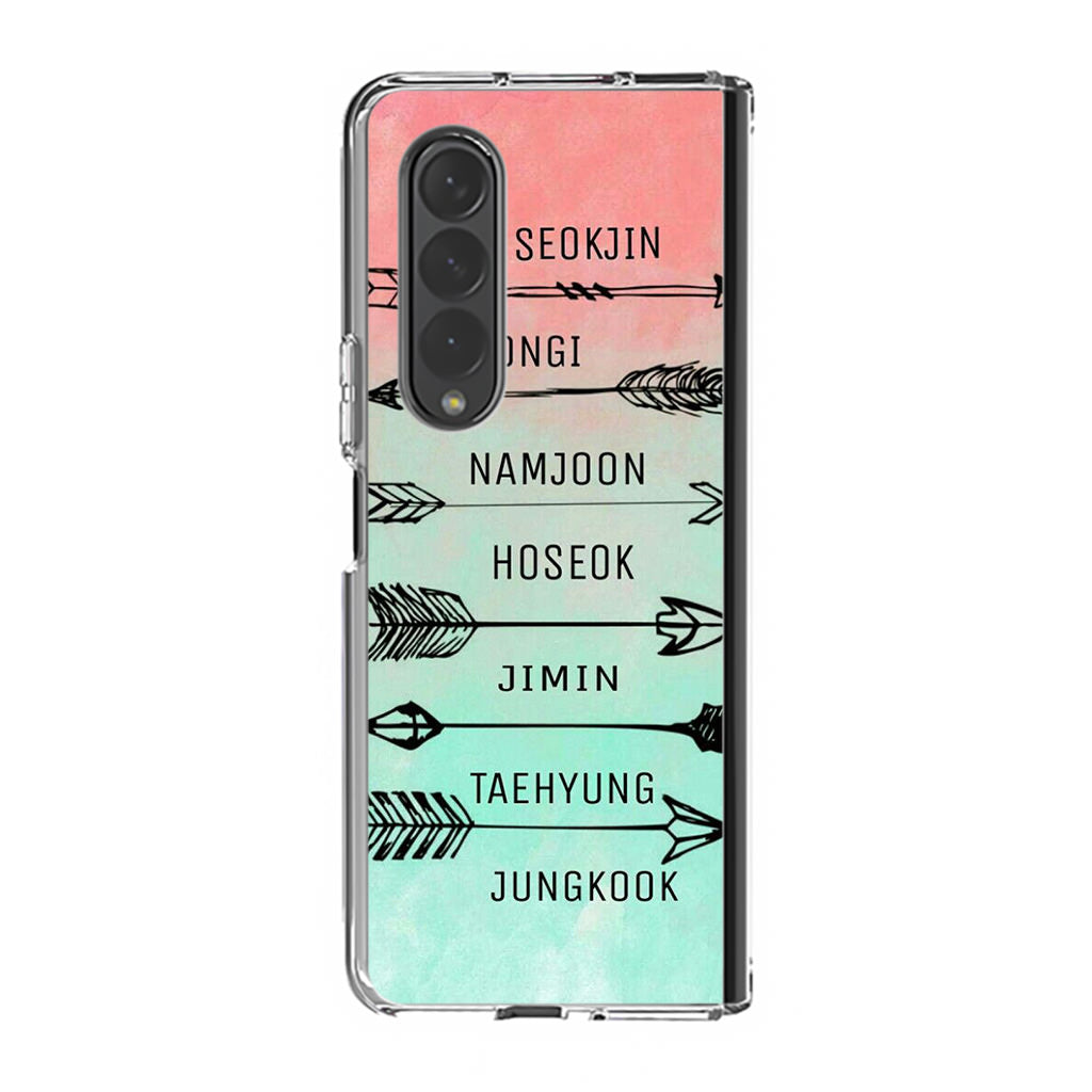 BTS Members Name Samsung Galaxy Z Fold 3 Case