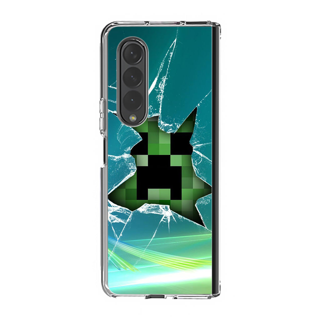 Creeper Glass Broken Green Samsung Galaxy Z Fold 3 Case