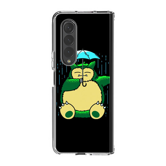 Cute Snorlax Umbrella Samsung Galaxy Z Fold 3 Case