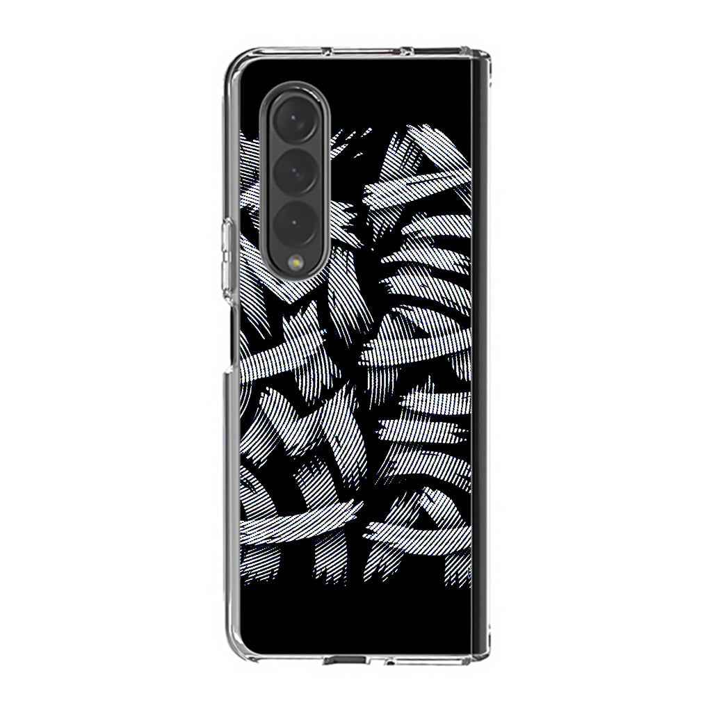 Dragon Ball Kamehameha Font Art Samsung Galaxy Z Fold 3 Case