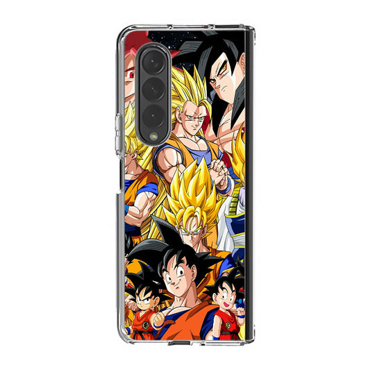 Dragon Ball Z Son Goku Transformation Samsung Galaxy Z Fold 3 Case