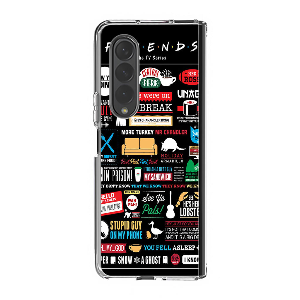 Friends TV Show Quotes Poster Samsung Galaxy Z Fold 3 Case