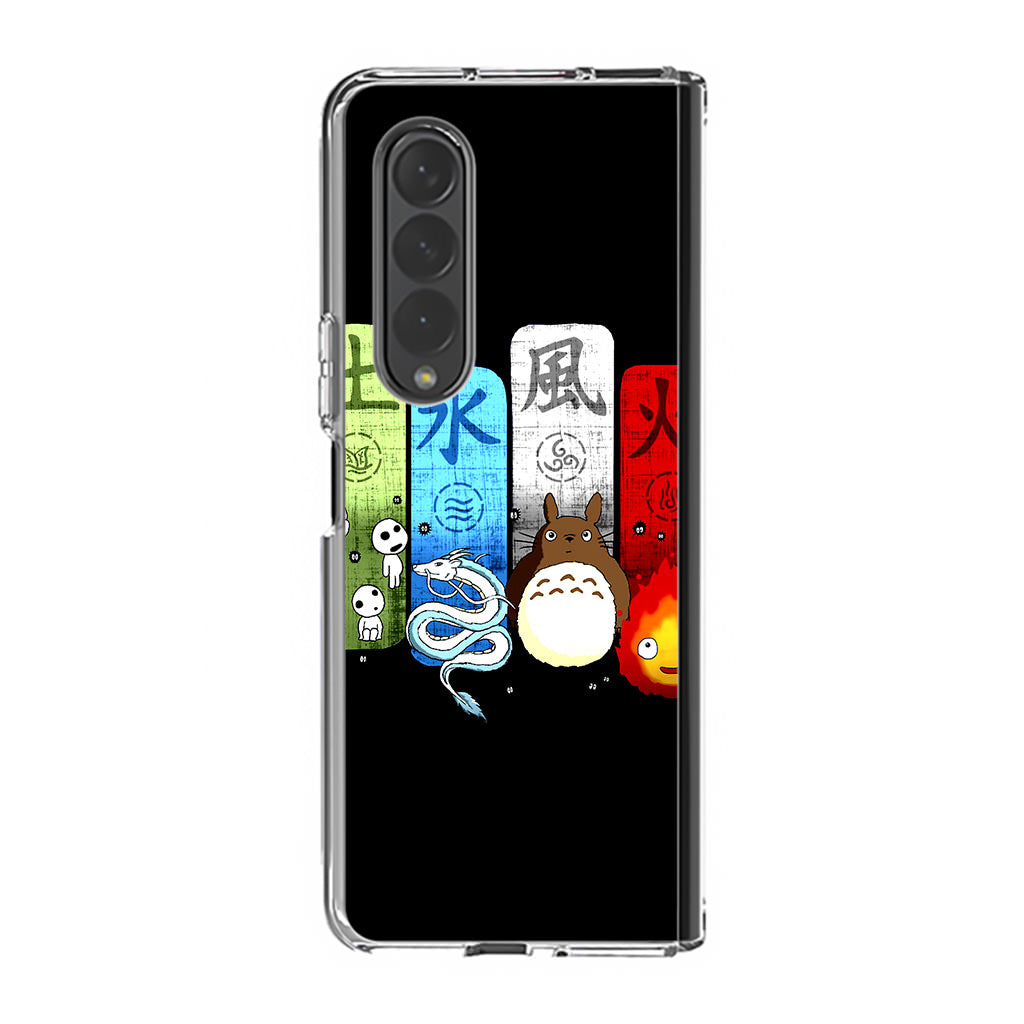 Ghibli Elemental Charms Samsung Galaxy Z Fold 3 Case