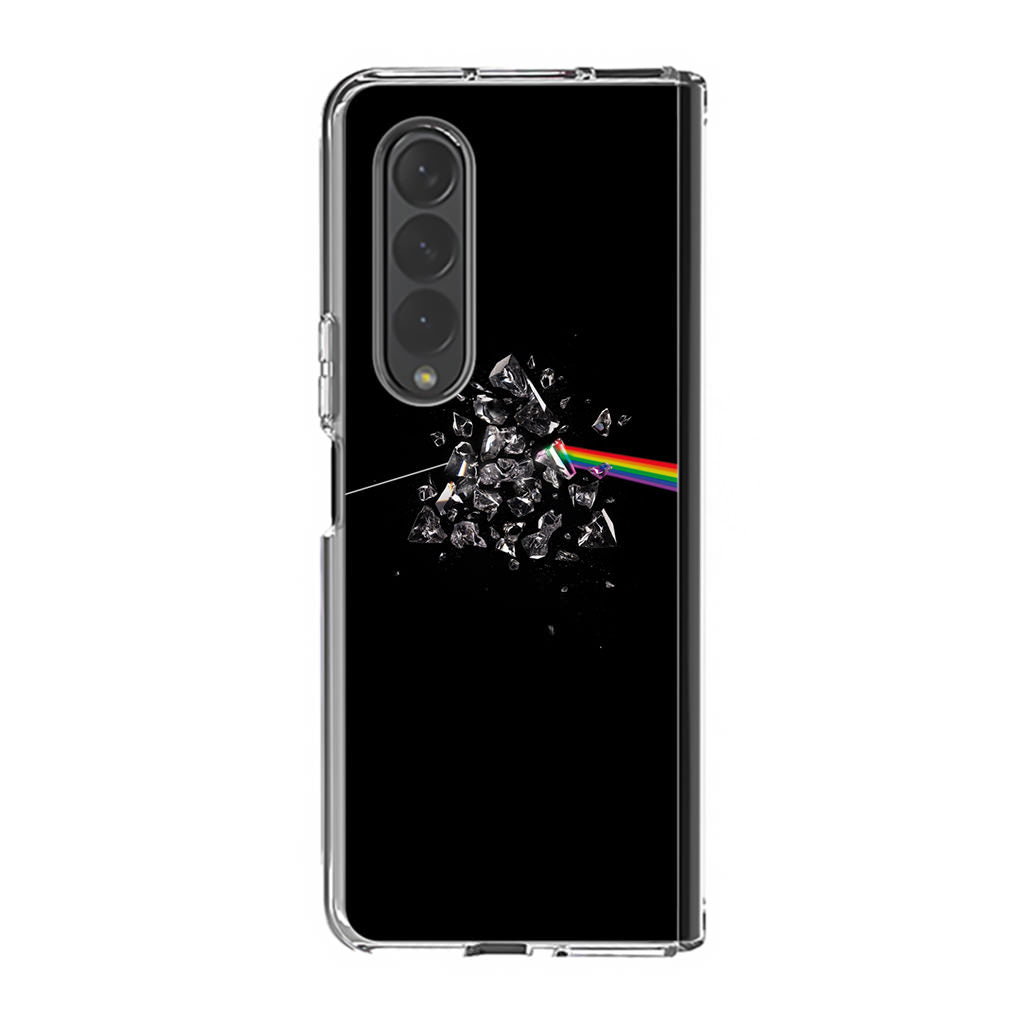 Glass Broken Light Refraction Samsung Galaxy Z Fold 3 Case