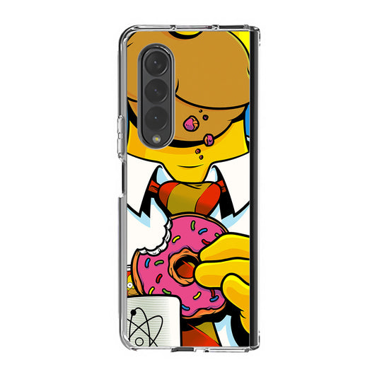 Homer Eats Donut Samsung Galaxy Z Fold 3 Case