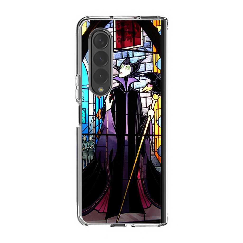 Maleficent Sleeping Beauty Glass Art Samsung Galaxy Z Fold 3 Case