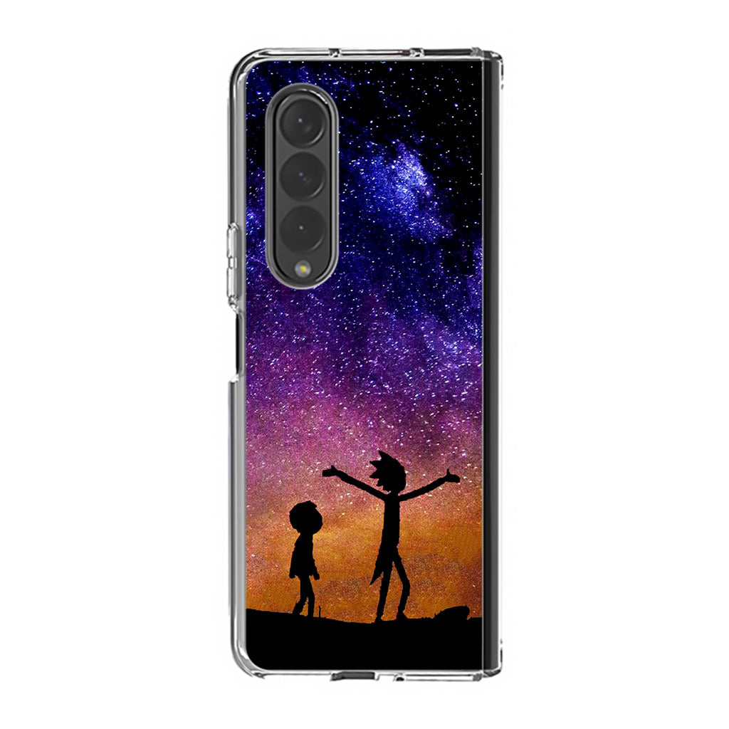 Morty Space Nebula Samsung Galaxy Z Fold 3 Case