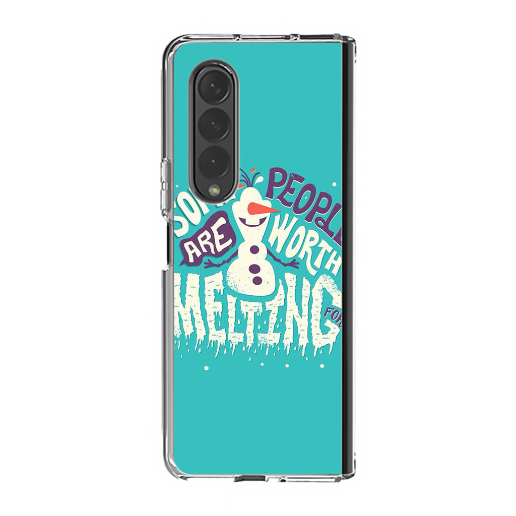 Olaf Frozen Is Melting Samsung Galaxy Z Fold 3 Case