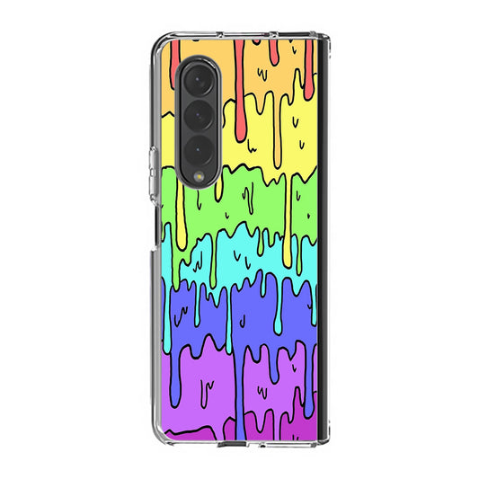 Pastel Kawaii Melting Rainbow Samsung Galaxy Z Fold 3 Case