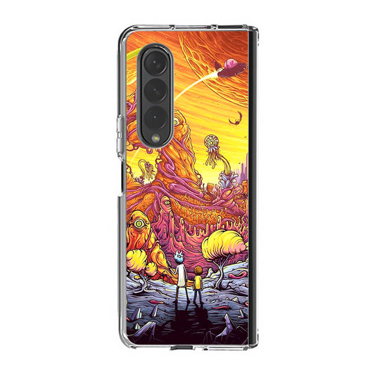 Rick And Morty Alien Planet Samsung Galaxy Z Fold 3 Case