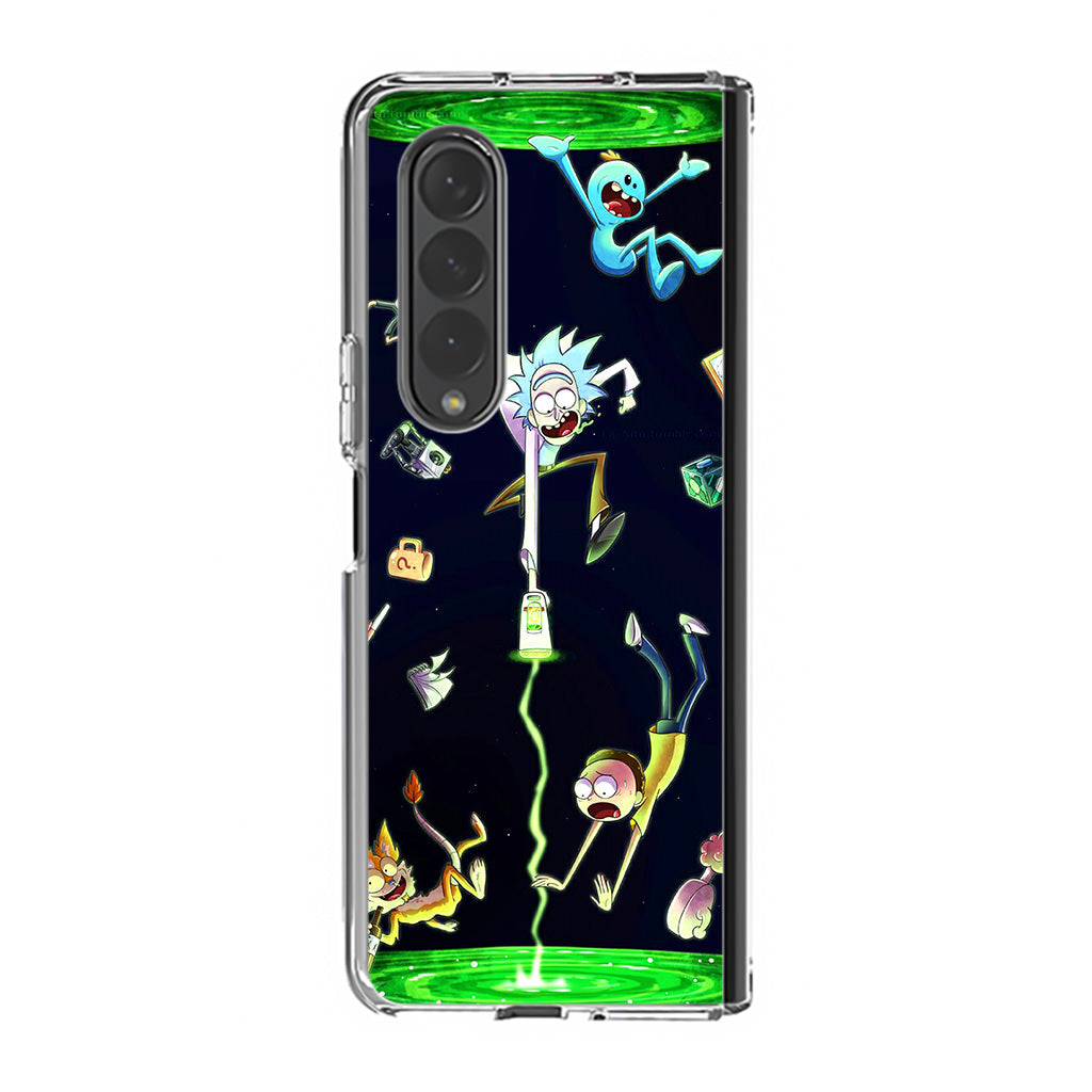 Rick And Morty Portal Fall Samsung Galaxy Z Fold 3 Case