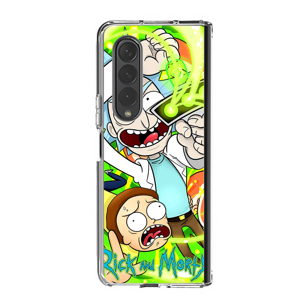 Rick And Morty Shoot Portal Gun Samsung Galaxy Z Fold 3 Case