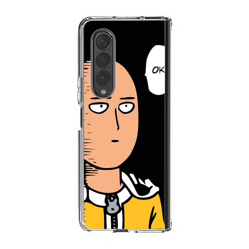 Saitama Poker Face Samsung Galaxy Z Fold 3 Case