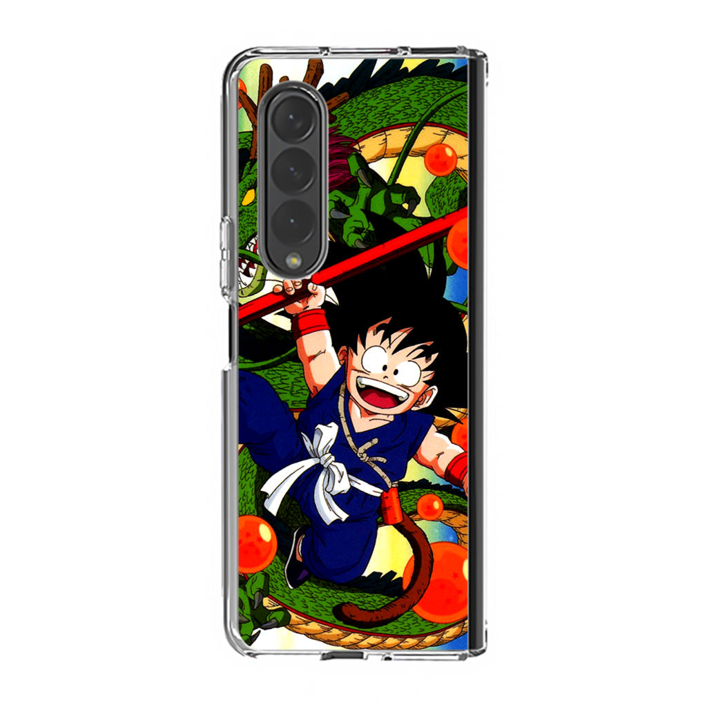 Shenlong And Little Goku Dragon Ball Samsung Galaxy Z Fold 3 Case