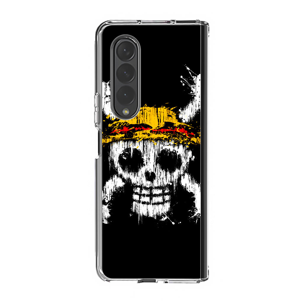 Straw Hat Pirate Logo Paint Samsung Galaxy Z Fold 3 Case